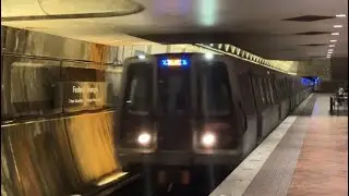 WMATA Metrorail Alstom 6000 Series On The Blue Line At Federal Triangle Station