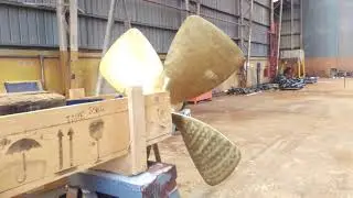 Propeller blade trial fit with Shaft!