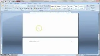 APA Formatting 6th Edition in MS Word