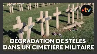 Dégradation des tombes de soldats dans le cimetière militaire de Riche en Moselle