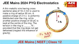 JEE Mains 2024 | A thin metallic wire having cross sectional area of 10&ndash;4 m2 is used to make a ring