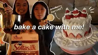 baking a cake with my best friends | vlogmas day 4 | steffie