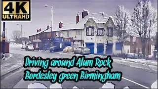 Driving around Alum Rock rd Bordesley green Birmingham in snow