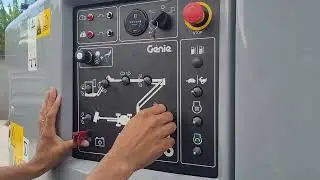 como operar a plataforma elevatória Z45 com pane mecânica. usando o modo de emergência.