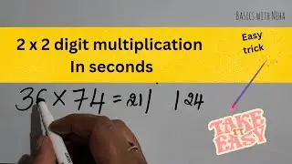 Easy Multiplication of 2x2 digit in seconds | multiplication trick
