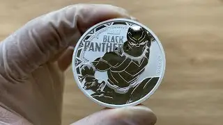 2018 Perth Mint Tuvalu Marvel Series: Black Panther 1oz Silver BU Coin