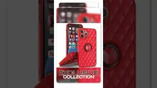 KIKO Quilted PU Leather Shockproof Ring Stand Cover Case for iPhone 13