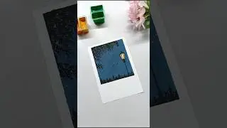 Easy Street lamp painting ✨🌟#gouachepainting #artshorts...