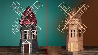 How to make a Windmill House! Easy tutorial for kids | Cardboard Windmill House by Robert Downey Jr