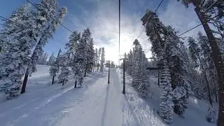 badger pass ski resort, powder day, 12.27.19 view from chair