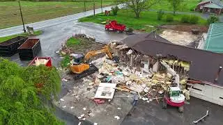 Using hyper lapse to video the demolition of the old Millerstown Veterinary Associate￼ building