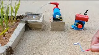 diy tractor mini well water pump diesel engine science project || @sdtoy