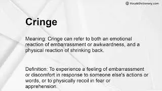 Cringe Meaning