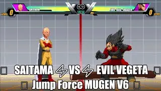 Saitama vs Evil Vegeta | Jump Force MUGEN V6 Epic Crossover Battle