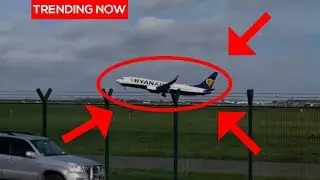 Storm Ali - Plane struggles to land - Clip #StormAli