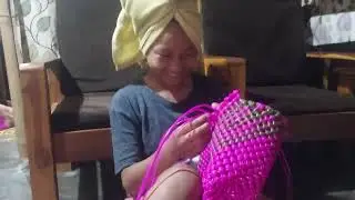 Basket making with mom & child@ atsu L vlog
