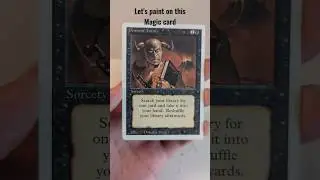 MTG Card Alter: Demonic Tutor #mtg #edh #fanart #painting #shorts