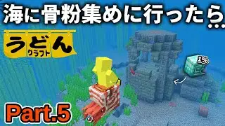 【マイクラ実況】骨粉欲しさに海に行ったら例のアイテム即引きしてしまう【ウドンクラフト4】Part5