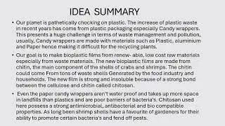 BIOPLASTIC FROM SHRIMP SHELL