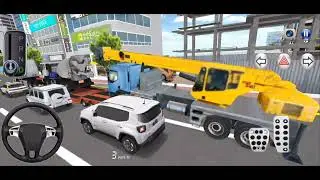 Difficult transportation to load a big mechanical truck 🚒 in to cyber truck