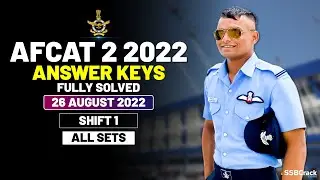 AFCAT 2 2022 Answer Keys Fully Solved 26 August 2022 - Shift 1 [All Sets]