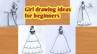 4 Beautiful Traditional girl drawing ideas 🔥// Pencil - sketch for beginners // Girls drawing 