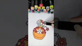 Golden Butterfly & Floral Bliss 🦋 perfume bottle colouring#shorts#butterfly#coloring#viralshorts