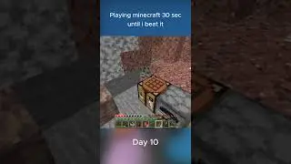 day 10 of playing minecraft 30 sec a day  #adventure #minecraft #trending #shorts