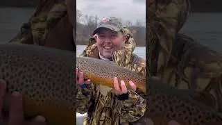 Winter on the White.   #flyfishing #browntrout #troutfishing #fishing #fishingguide #whiteriver
