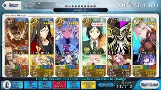 FGO - Fate Apocrypha Inheritance of Glory Challenge Quest: Colorless Faction (Spartacus 2 turns)