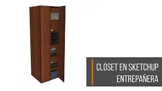 ✅ Como diseñar un Closet en Sketchup || Entrepañera ||  🔥 PLANOS GRATIS 🔥
