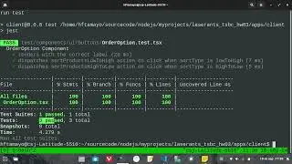 Testing a React based frontend