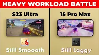 iPhone 15 Pro Max против S23 Ultra &mdash; тест на интенсивную нагрузку (скорость, аккумулятор и темпер...