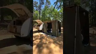 Weekend camping in the teardrop trailer #tinycamper #teardroptrailer #camping