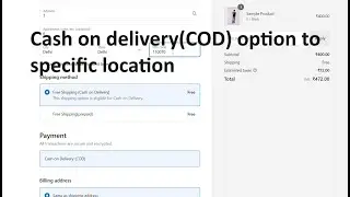 How to show cash on delivery (COD) to specific location in shopify