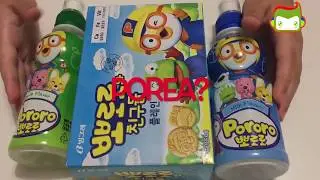 뽀로로(Pororo) Korean Pororo Character cookies and drinks Snacks the Little Penguin