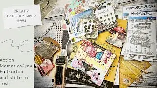 Kreativ Haul Dezember 2024 #action  #faltkarten #memories4you - und Metallicstifte getestet