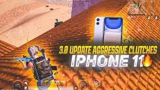 3.0 UPDATE AGGRESSIVE CLUTCHES🔥IPHONE 11 SMOOTH + EXTREME PUBG / BGMI TEST 2024⚡️5 FINGER GAMEPLAY