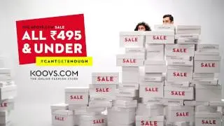 KOOVS.COM #CantGetEnough Sale - All Rs. 495 & under