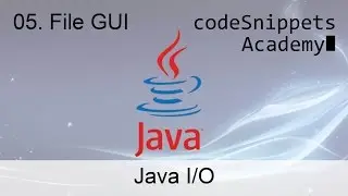 Java I/O 05. GUI File chooser