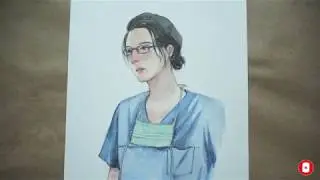How to draw Dr.Jang Cheol Partner for justice 2  #partnerforjustice2 #drawing #watercolor
