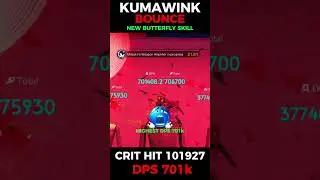 ONCE HUMAN KUMAWINK BOUNCE DPS 702K CRIT HIT 101K WITH NEW BUTTERFLY SKILL🥶#oncehuman
