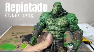 Repaint of Killer Croc figure by Mcfarlane Toys
