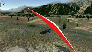 Glider Sim Hang Glider - Test 2 - Animations + Landing