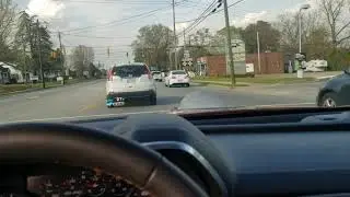Fat Red driving to get the alignment done.