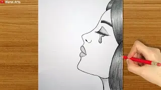 How to Draw a Girl with Tears || Easy Drawing for Beginners || Pencil Sketch