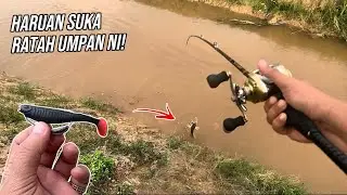CASTING HARUAN: SOFT PLASTIC PADDLE POP ! UMPAN PADU MANCING IKAN HARUAN