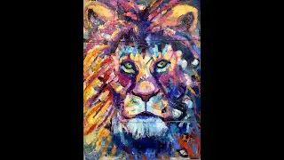 Monique Sarkessian Oil Painting Lesson Lion Ready to Roar 2
