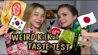 Ochutnávka Japonských KitKat příchutí 🇯🇵 Sakura, Wasabi, Pivo | Eliška&Vendy