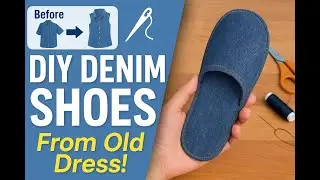 DIY Denim Shoes | How to Make Shoes from an Old Dress | Easy Upcycling Project
